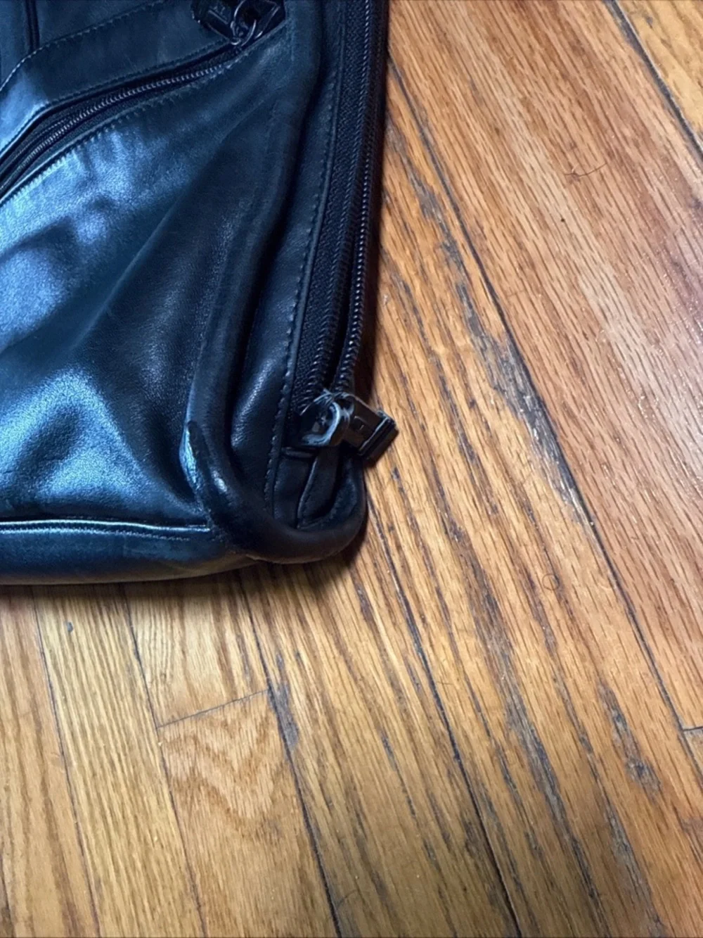TUMI 9603D3 Leather 2-Way Briefcase Business Bag Black Slim Used